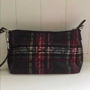 PLAID COACH CLUTCH \ WRISTLET